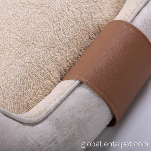 Dog Raised Eage Bed Pet Luxury Plush Comfortable Dog Bed Rectangular Bolster Manufactory